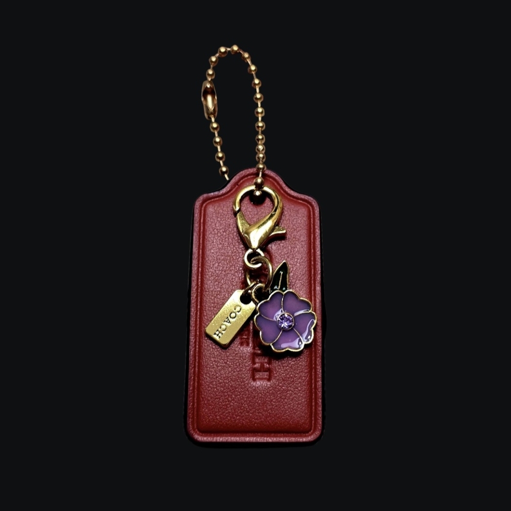 Coach Purple Flower Charm